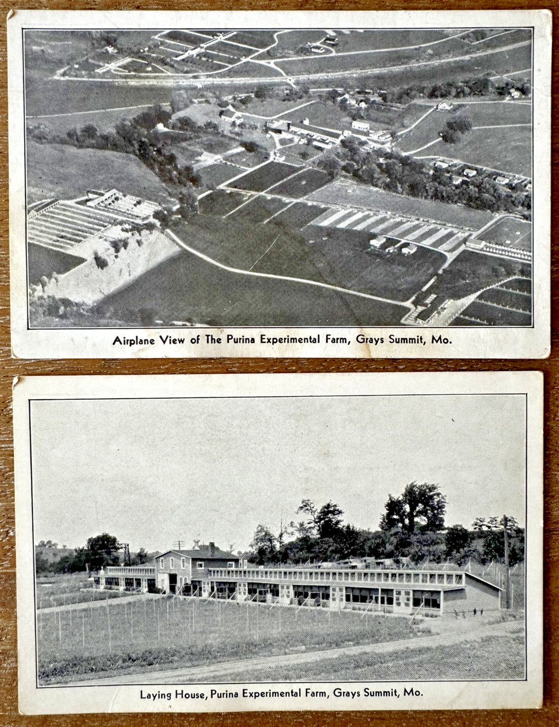 Two Postcards Purina Experimental Farm in Grays Summit, Missouri