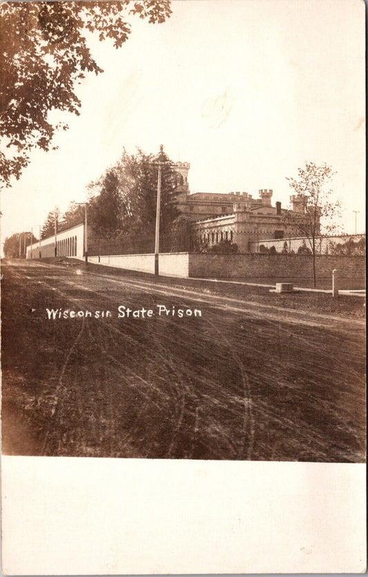 Real Photo Postcard Wisconsin State Prison in Waupun, Wisconsin