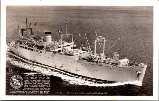 Real Photo Postcard USNS James O'Hara C-3 Built in 1942 at Tacoma, Washington