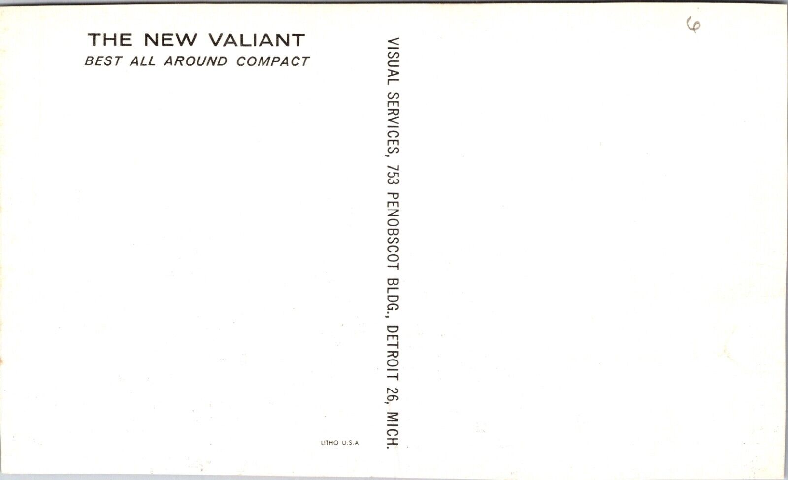 Advertising Postcard Valiant Signet 200 Interior Luxury Automobile