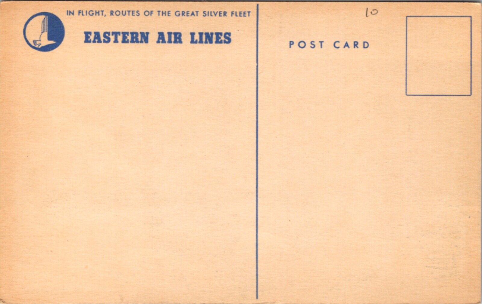 Advertising PC In Flight Route Map of the Great Silver Fleet Eastern Air Lines