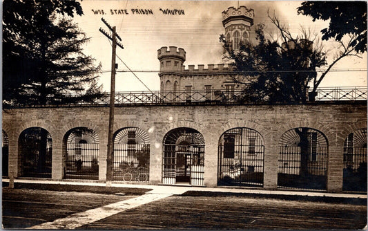 Real Photo Postcard Wisconsin State Prison Waupun