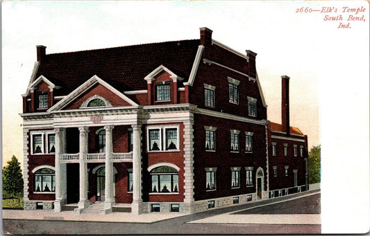 Two Postcards Elk's Temple in South Bend, Indiana~138679