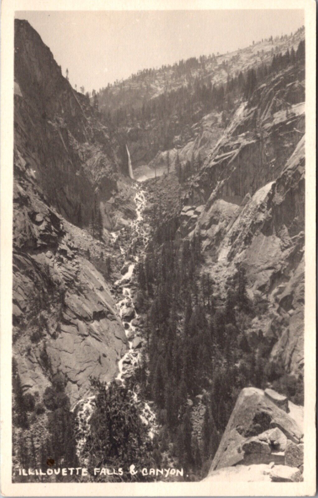 RPPC Illilouette Falls & Canyon Camp Curry Studio Yosemite National Park