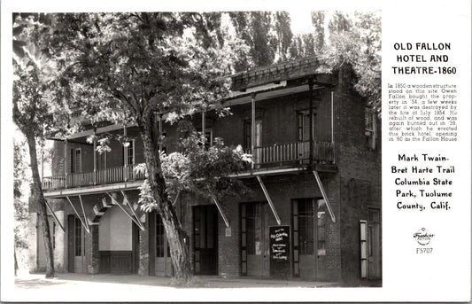 RPPC Old Fallon Hotel and Theatre Columbia State Park Tuolume County California