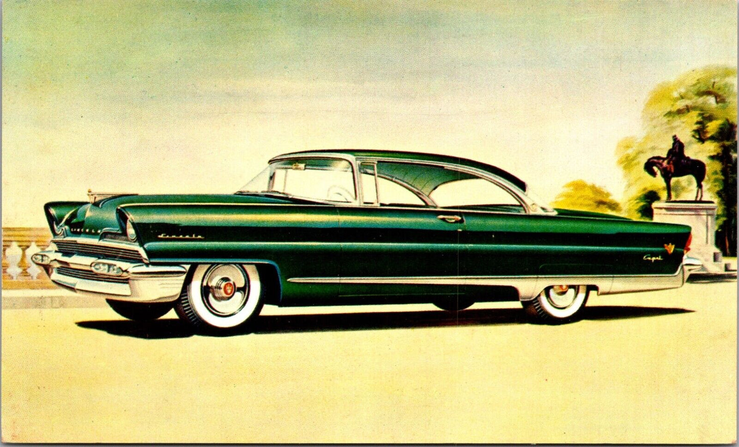 Advertising PC 1956 Lincoln Capri Coupe Eisele Sales Los Angeles, California