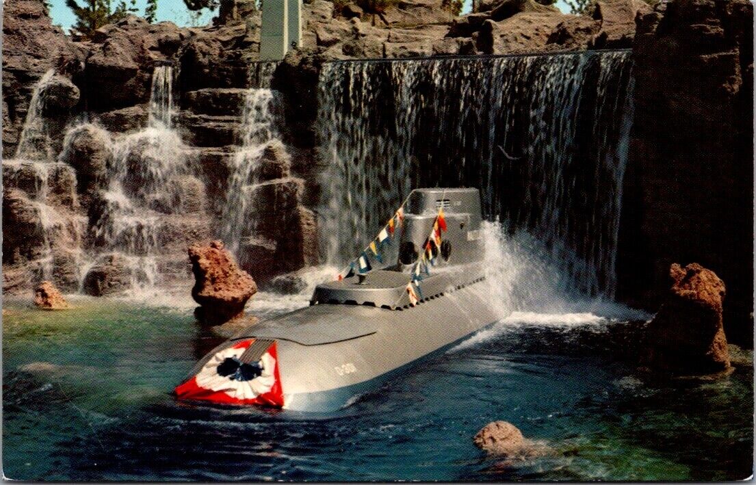 Disneyland Postcard Submarine Falls Seven Seas Undersea World Tomorrowland