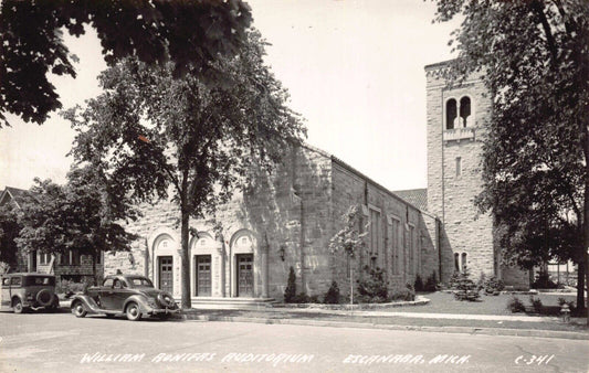 Real Photo Postcard William Bonifas Auditorium in Escanaba, Michigan~128781