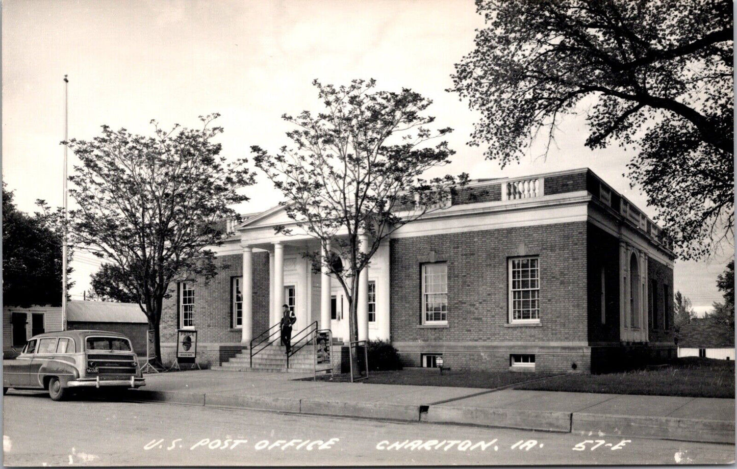 Real Photo Postcard United States Post Office Building in Chariton, Iowa