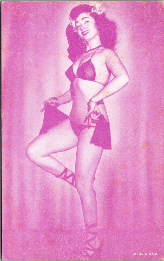 Arcade Card Postcard Risqué Sexy Pin Up Girl Dancer~139783