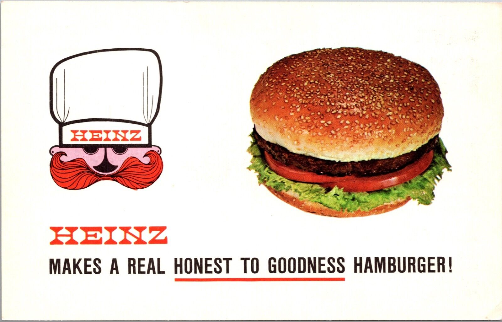 Advertising Postcard Heinz Char Broiled Hamburgers Restaurant California