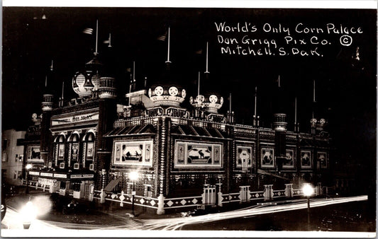 Real Photo Postcard World's Only Corn Palace in Mitchell, South Dakota