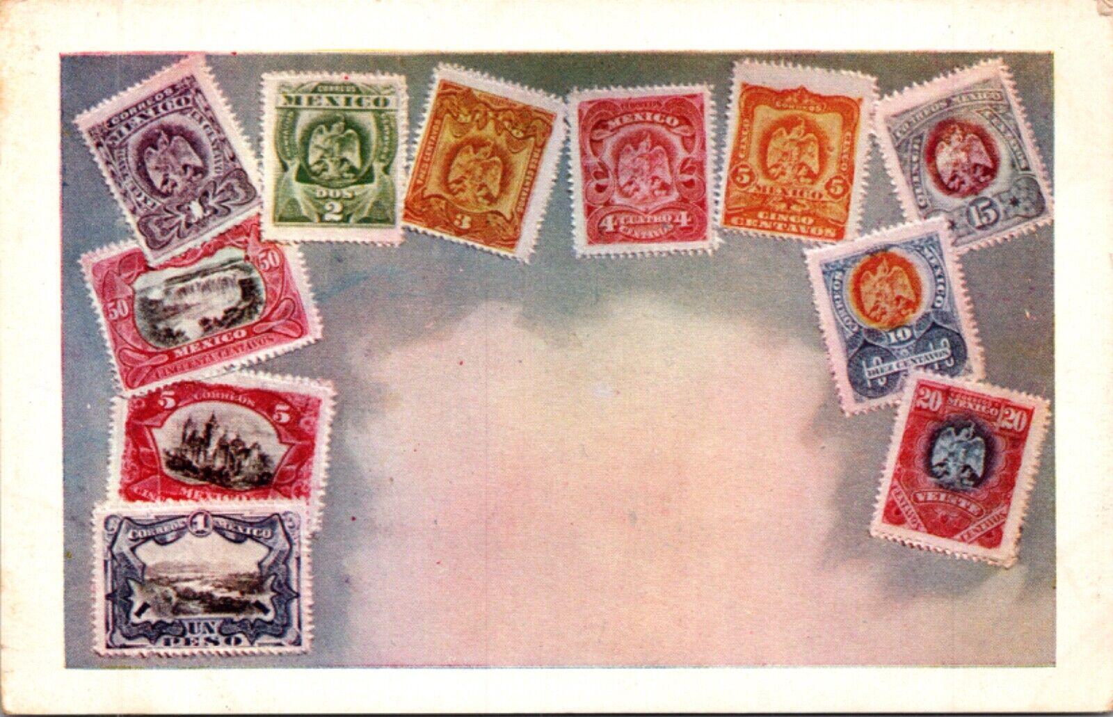 Artwork Postcard Stamps from Mexico