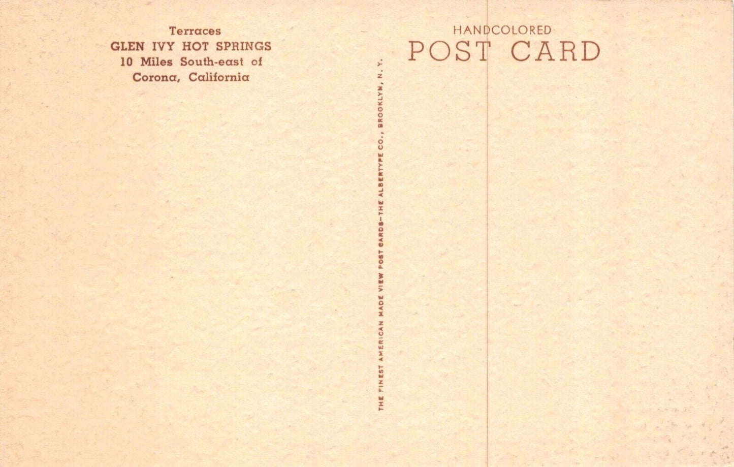 Two Tinted Postcards Glen Ivy Hot Springs in Corona, California~126244