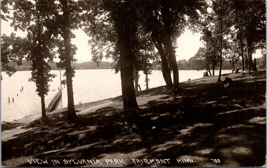 Real Photo Postcard View at Sylvania Park in Fairmont, Minnesota