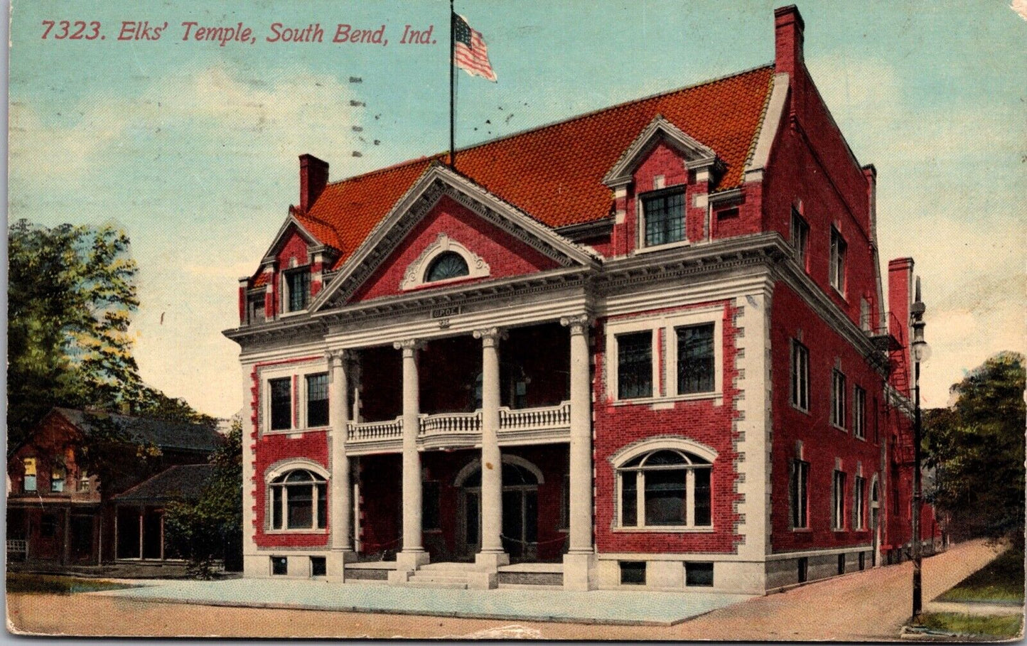 Two Postcards Elk's Temple in South Bend, Indiana~138679