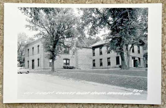 Real Photo Postcard Van Buren County Court House in Keosauqua, Iowa