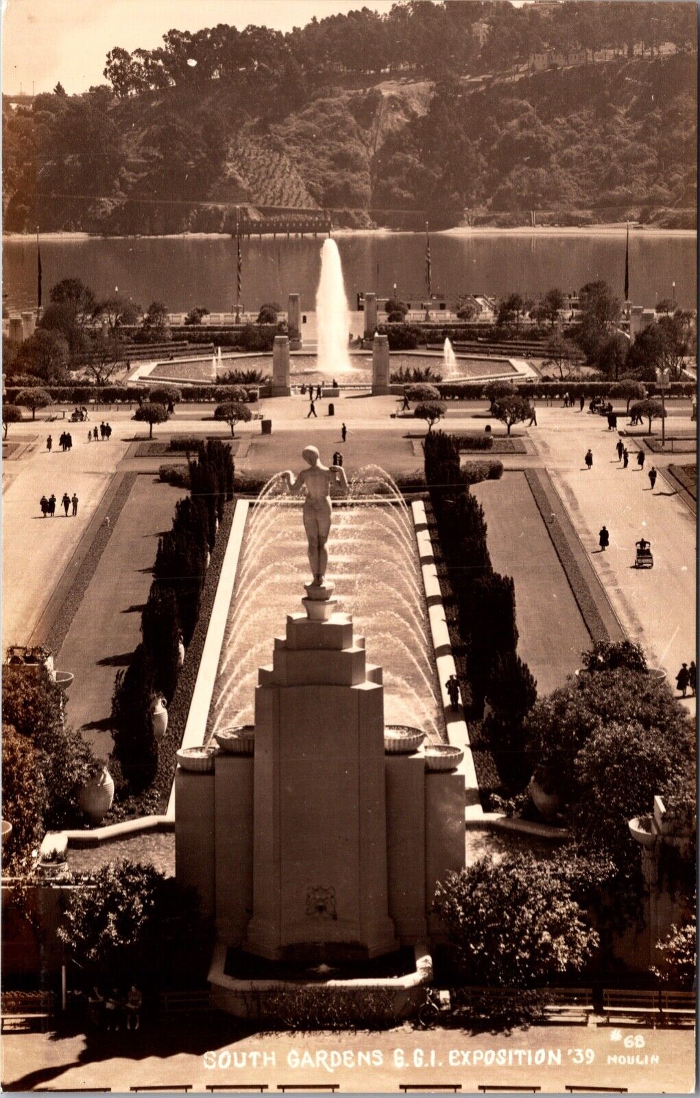 RPPC South Gardens Golden Gate International Exposition 1939 San Francisco CA