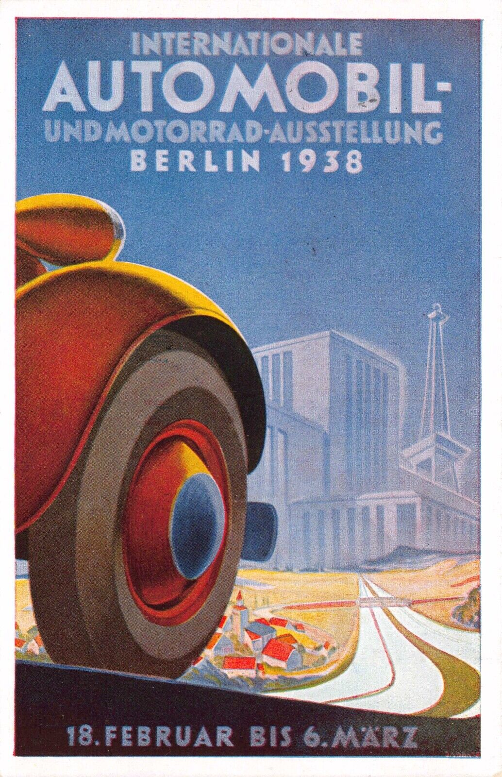 AD Postcard 1938 Internationale Automobil Undmotorrad-Ausstellung Berlin~127317