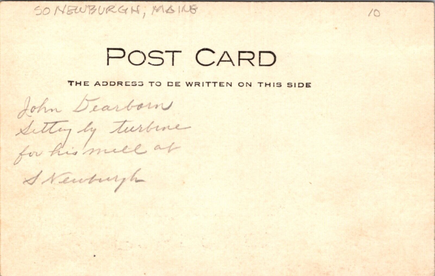 RPPC John Dearborn and People Sitting Next to Turbine for Mill in Newburgh Maine