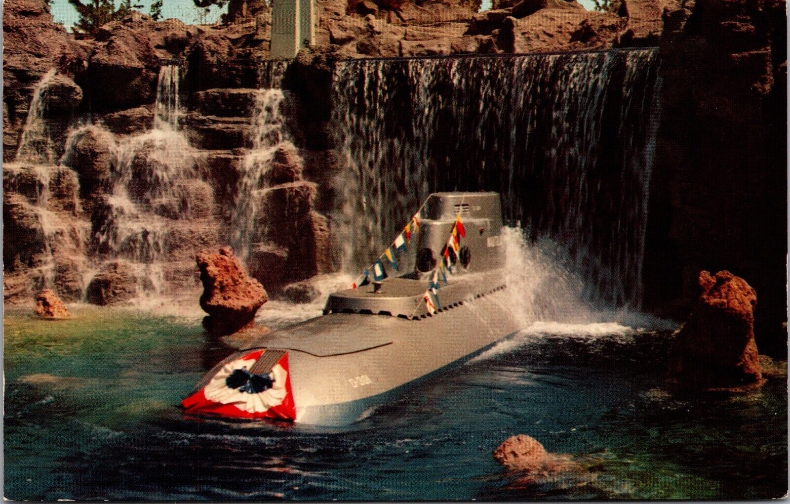 Disneyland Postcard Submarine Falls Seven Seas Ride at Tomorrowland~133574