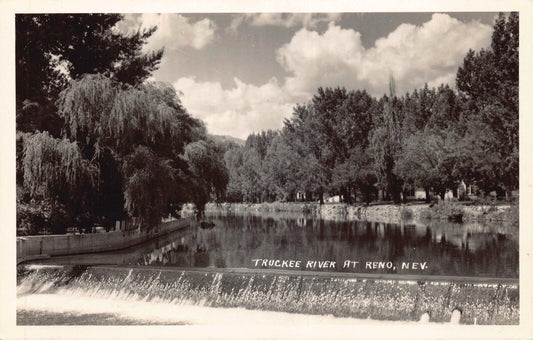 Real Photo Postcard Truckee River in Reno, Nevada~131105