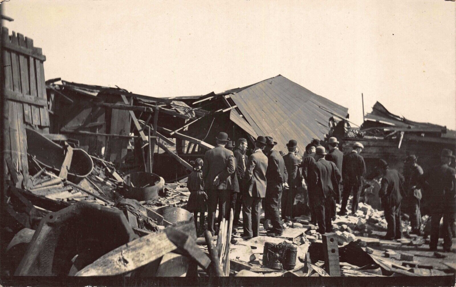 Two Real Photo Postcard Building Destroyed in South Bend, Indiana~123763