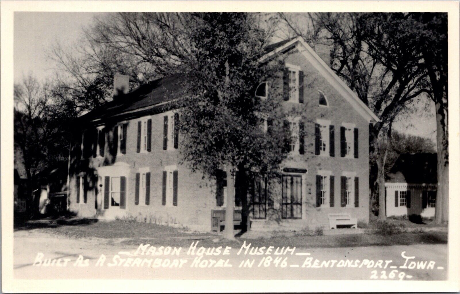 RP Postcard Mason House Museum Steamboat Hotel in Bentonsport, Iowa~132198