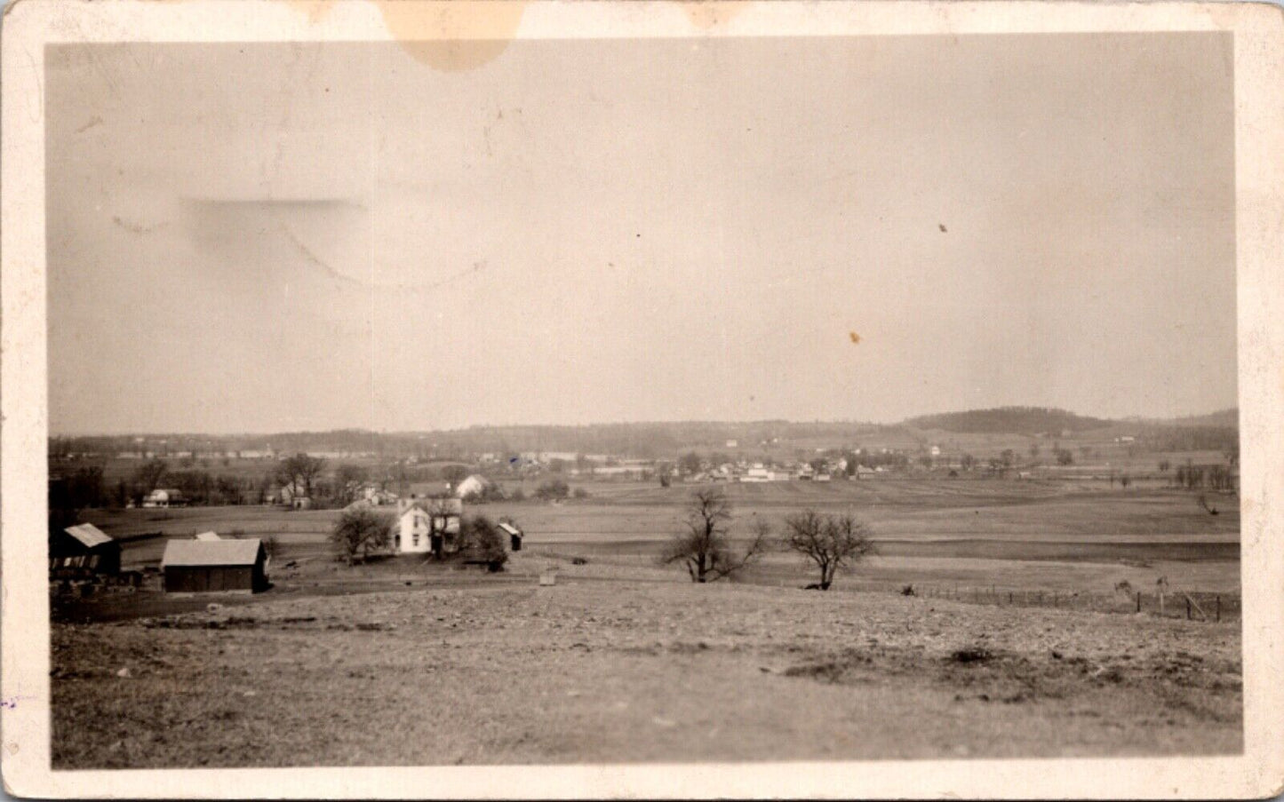 1925 Real Photo Postcard Birds Eye View of Thomasville, Ohio