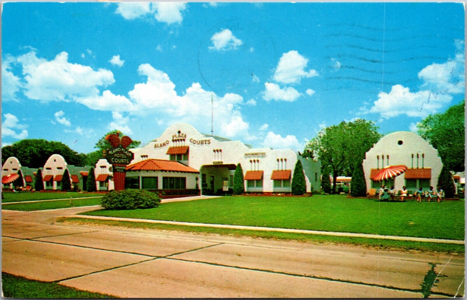 Advertising Postcard Alamo Plaza Hotel Courts Located All Over the United States