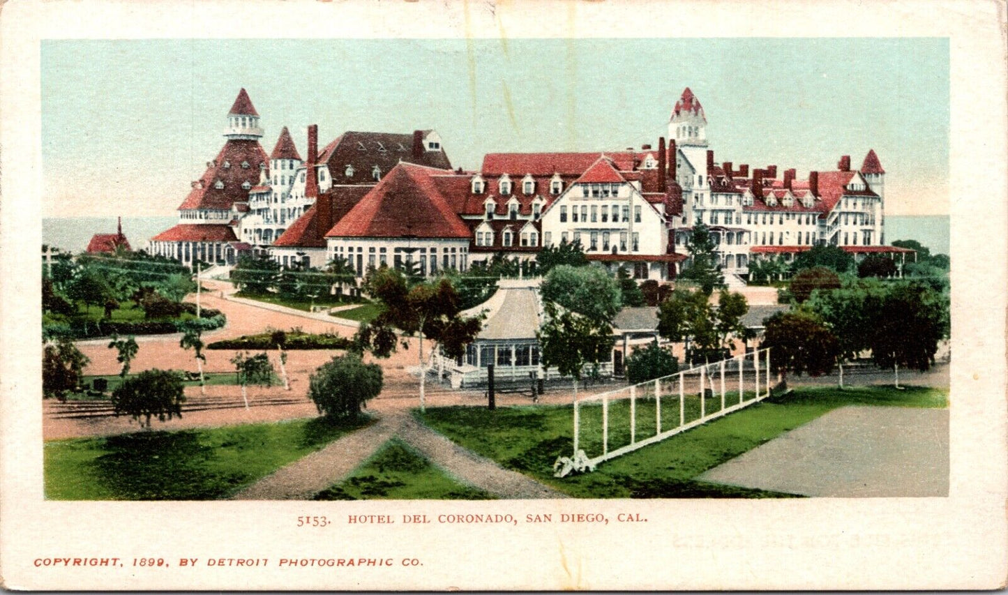 1899 Postcard Hotel Del Coronado in San Diego, California