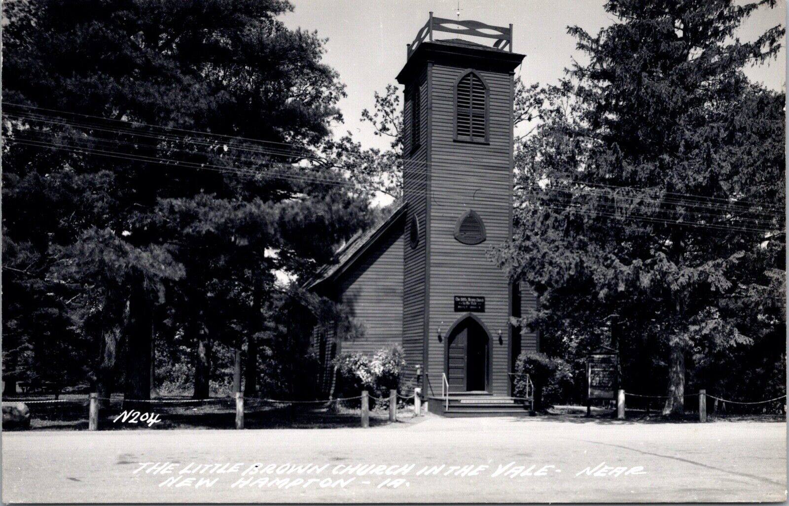 Two RP Postcards Little Brown Church-In-The-Yale in New Hampton, Iowa~132147