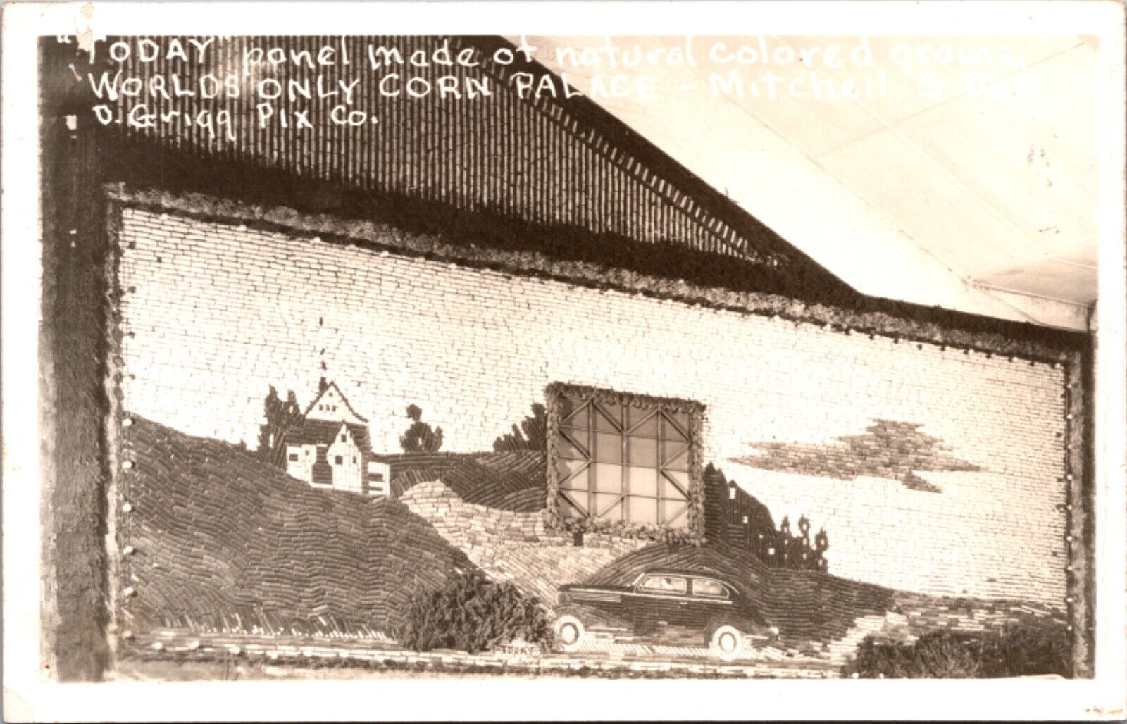 "Today" Panel Made of Natural Colored Grains Corn Palace Mitchell South Dakota