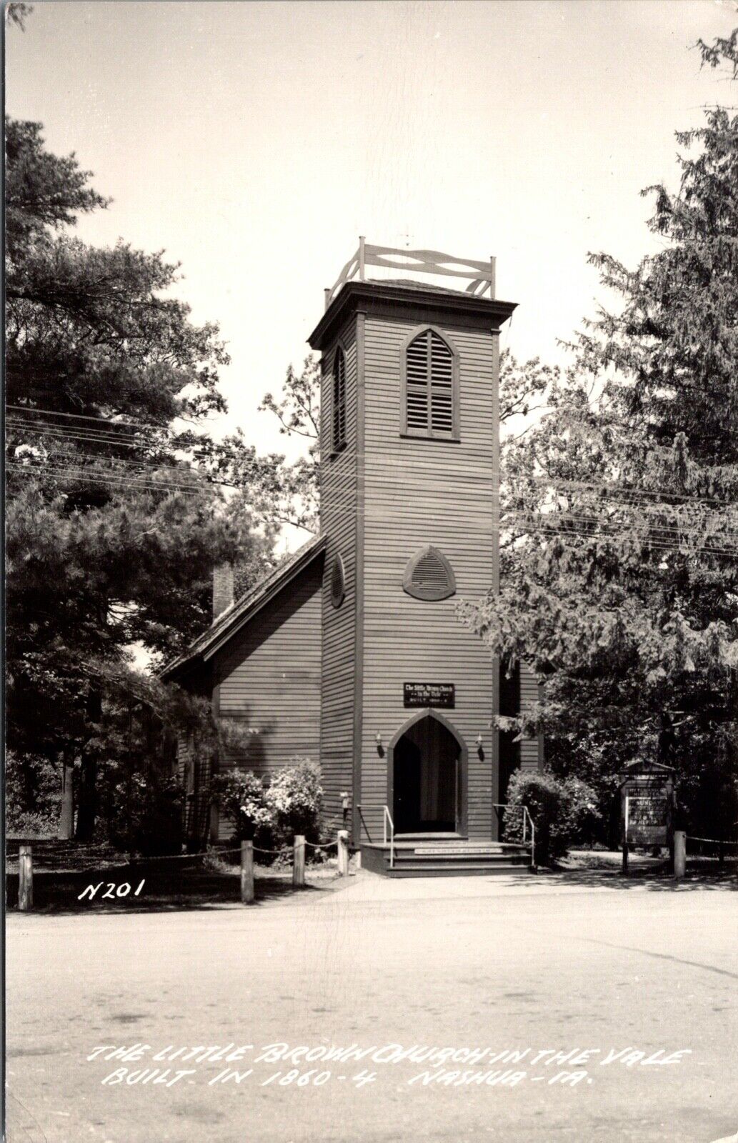 Two RP Postcards Little Brown Church-In-The-Yale in New Hampton, Iowa~132147