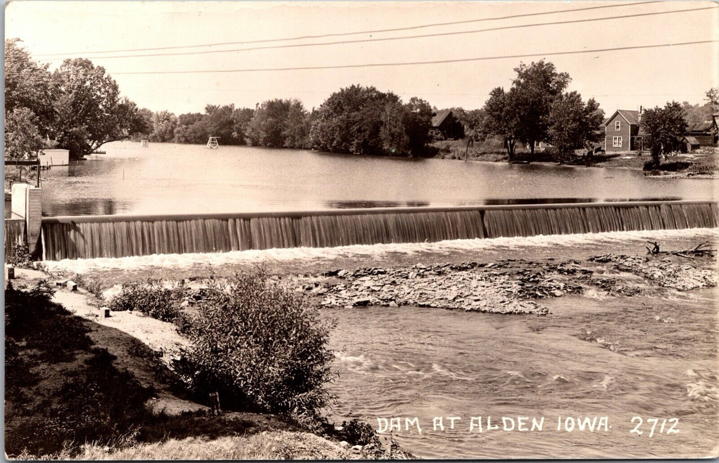 Two Real Photo Postcards Dam in Alden, Iowa~132205