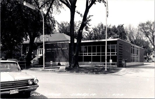 Real Photo Postcard United States Post Office in Sibley, Iowa