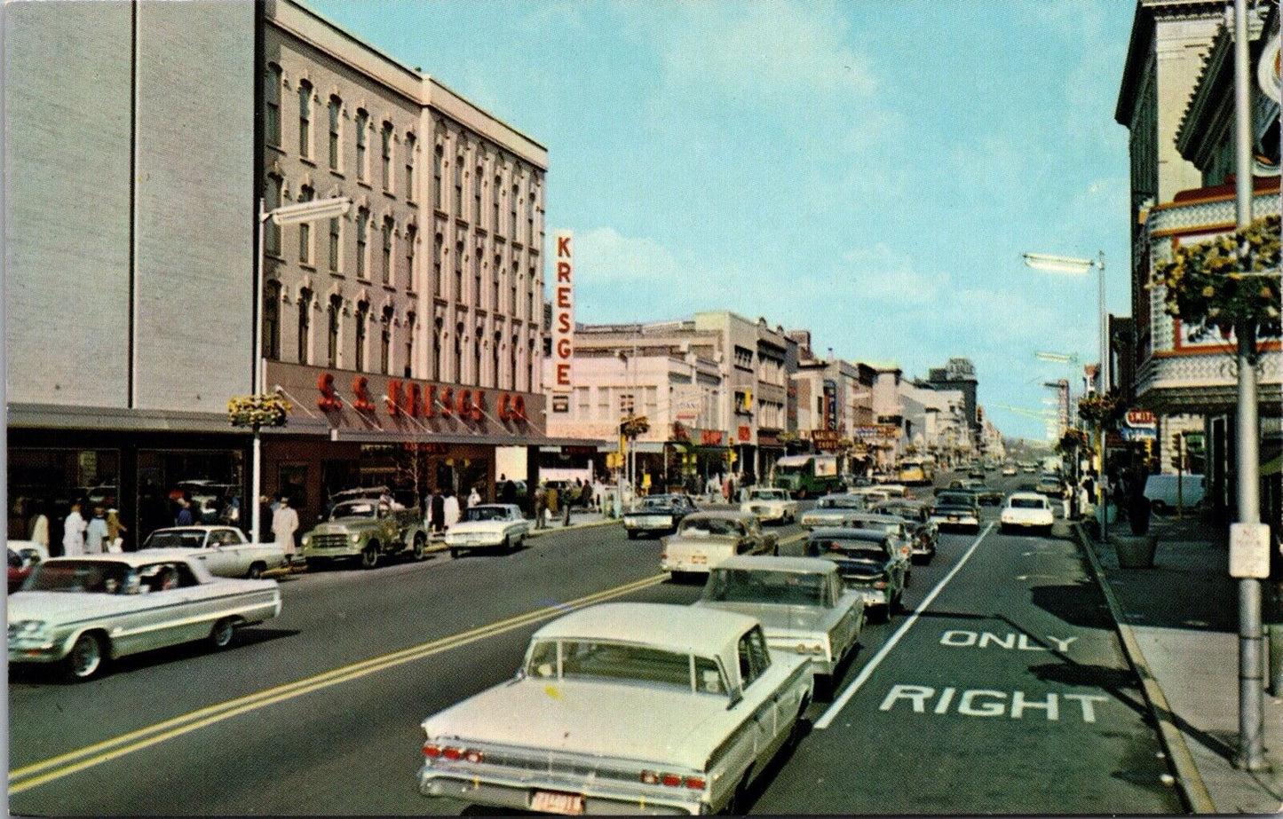 Two Postcards Looking North on Michigan Street in South Bend, Indiana~133865