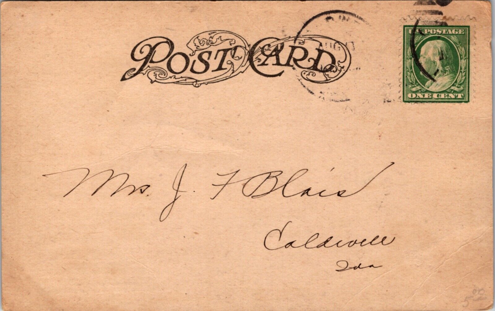 August 1910 Advertising Postcard Caldwell Commercial Bank, Idaho