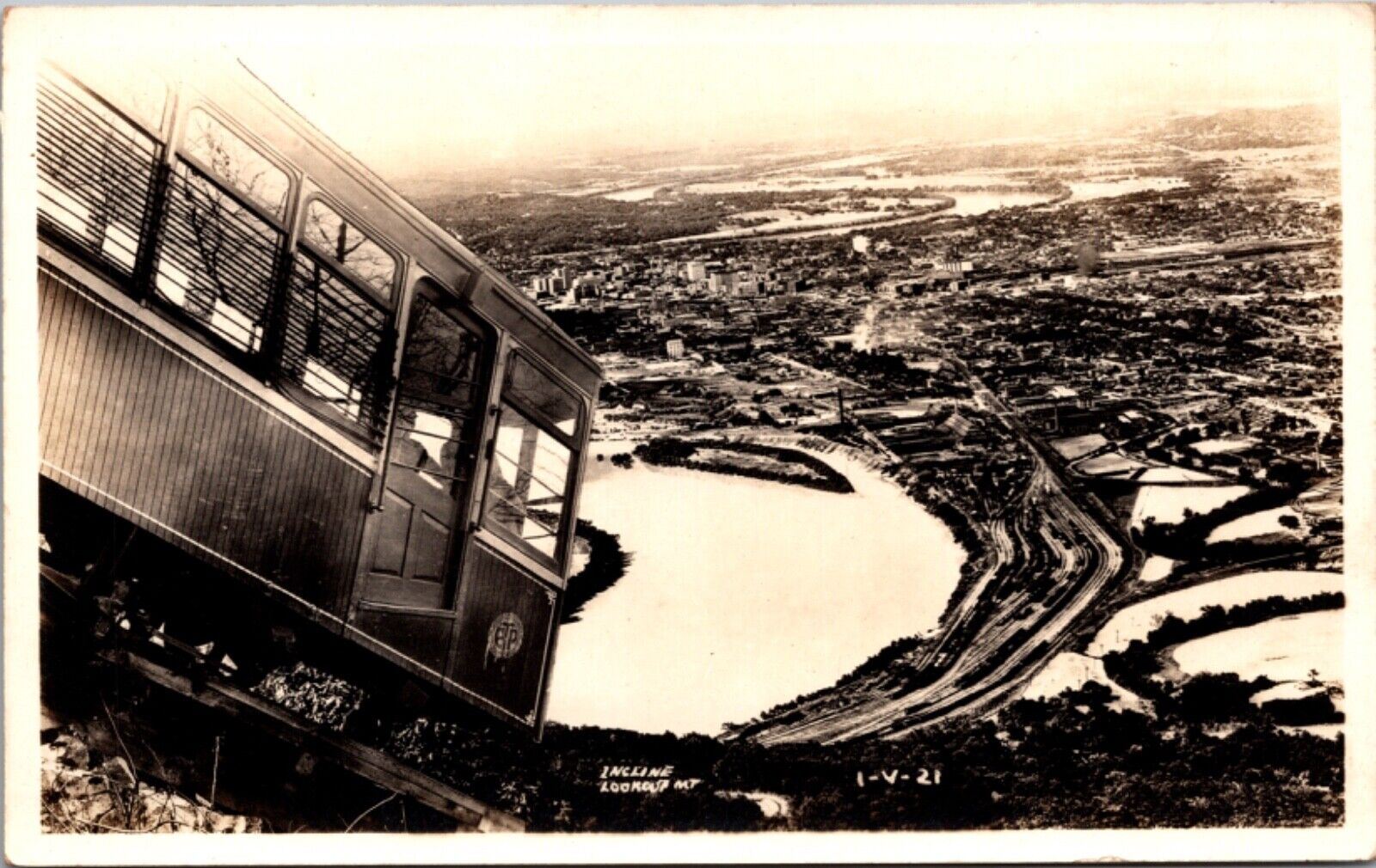 Real Photo Postcard View from the Incline Lookout Mountain Chattanooga Tennessee