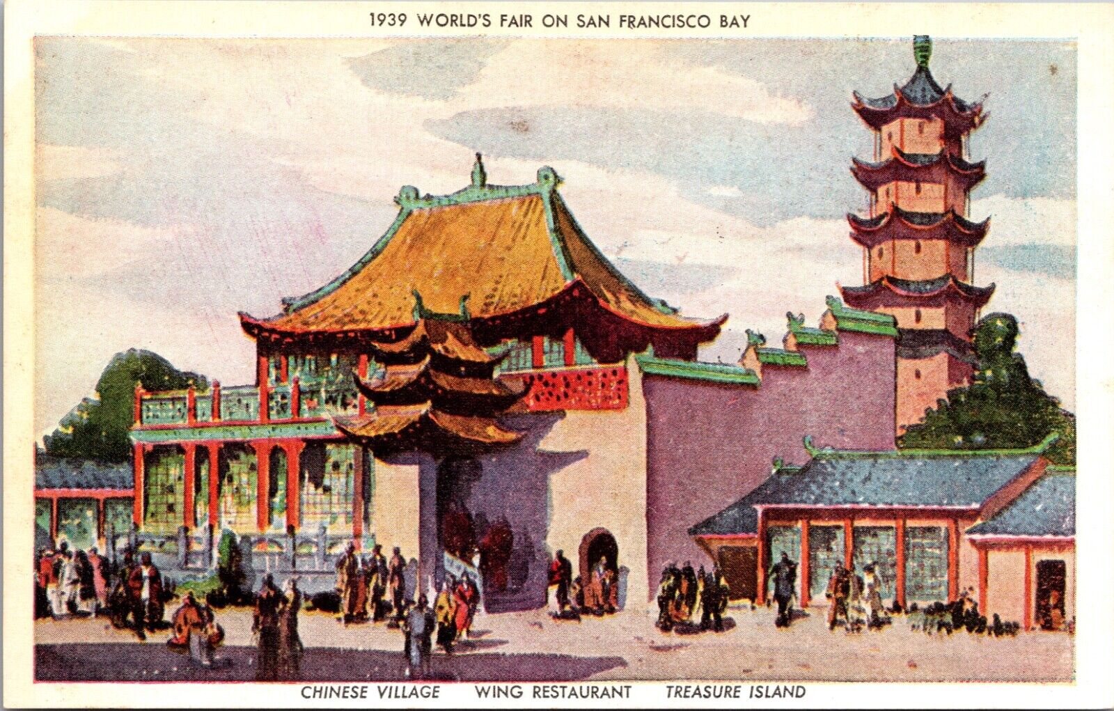 Chinese Village Wing Restaurant Treasure Island 1939 Worlds Fair San Francisco