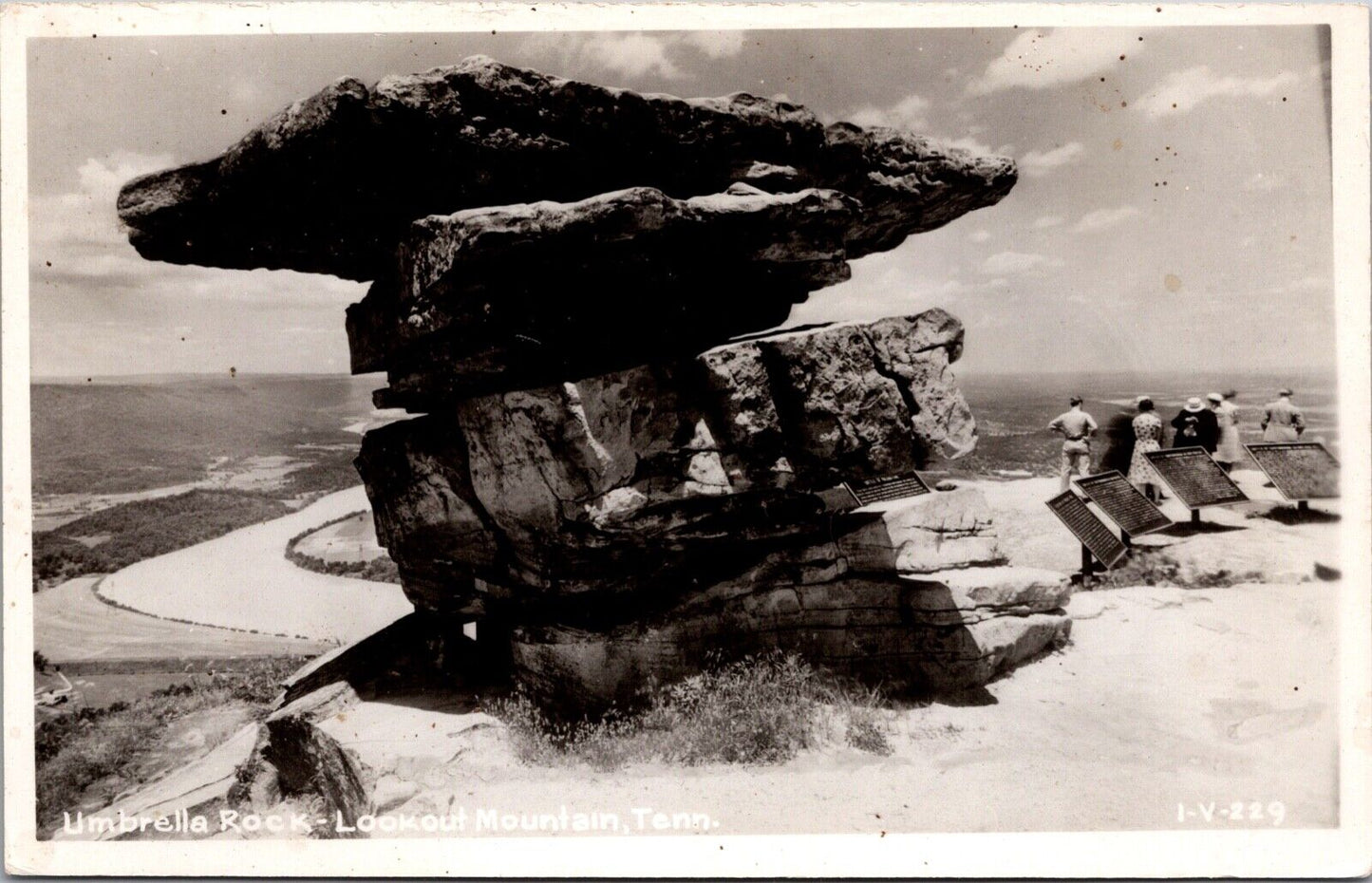 Real Photo Postcard Umbrella Rock at Lookout Mountain, Tennessee~3592