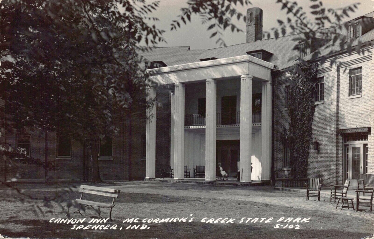 RP Postcard Canyon Inn McCormick's Creek State Park in Spencer, Indiana~124466