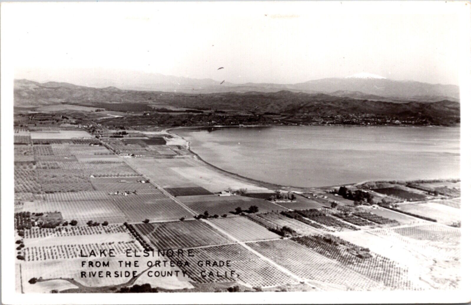 RPPC Aerial View Lake Elsinore from Ortega Grade Riverside County California