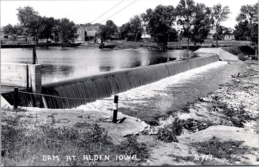 Two Real Photo Postcards Dam in Alden, Iowa~132205