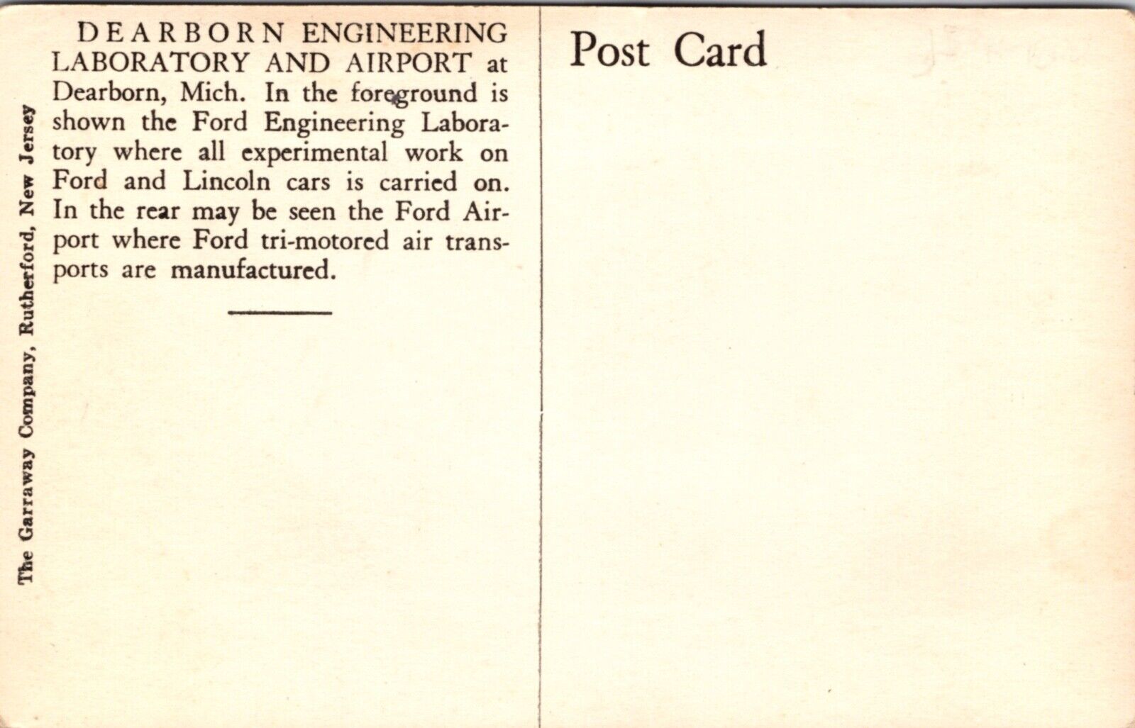 RPPC Engineering Laboratory and Airport Ford Motor Company in Dearborn, Michigan