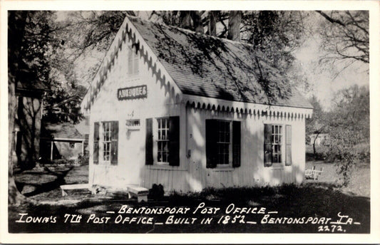 Real Photo Postcard U.S. Post Office in Bentonsport, Iowa~132197