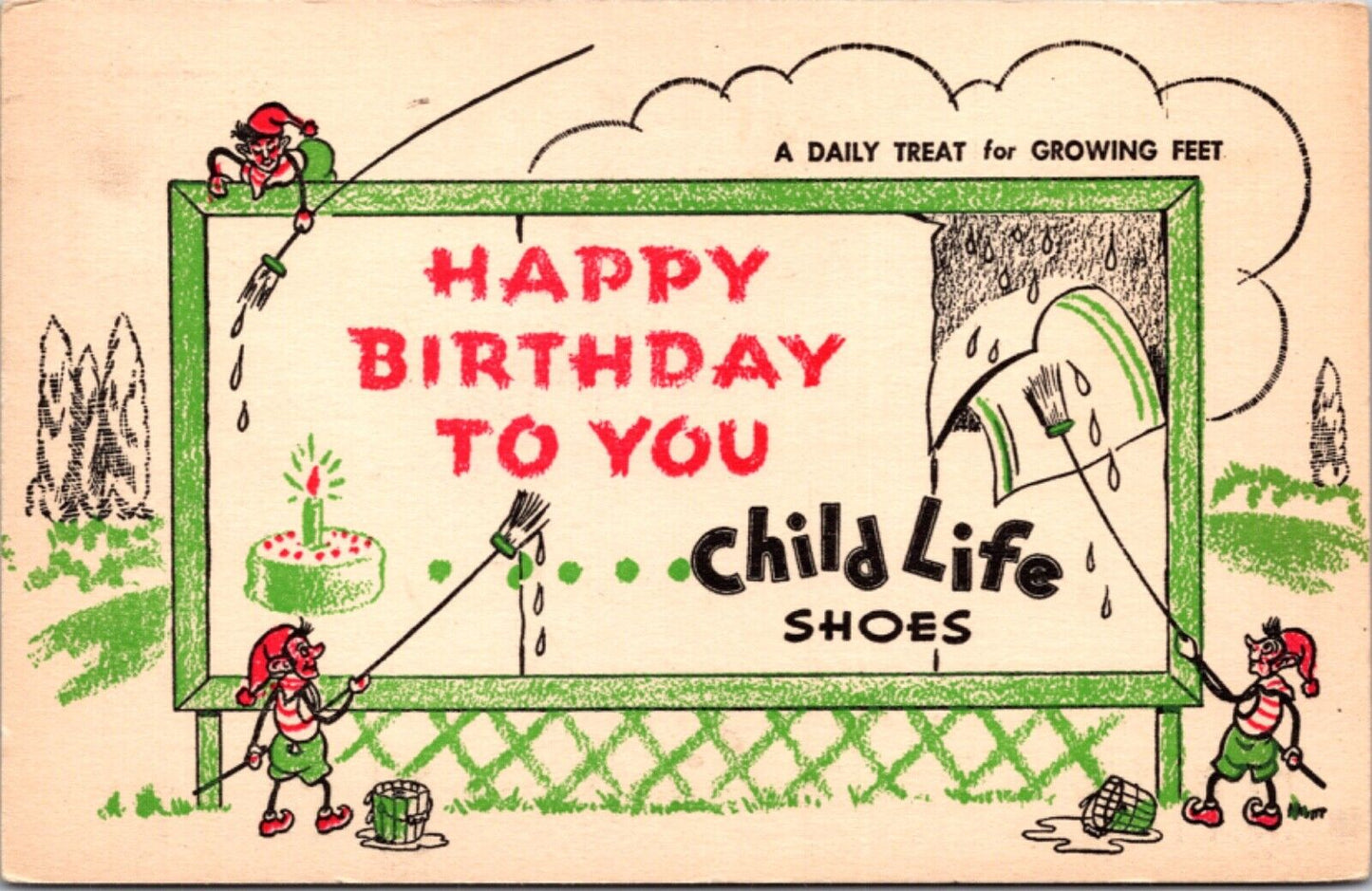 AD PC Happy Birthday Child Life Shoes Howard's Juvenile Shoes Drexel Hill PA