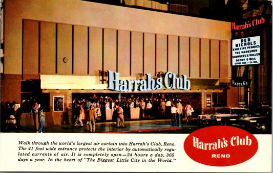 Advertising Postcard Red Nichols at Harrahs Club 210 N. Virginia St Reno, Nevada