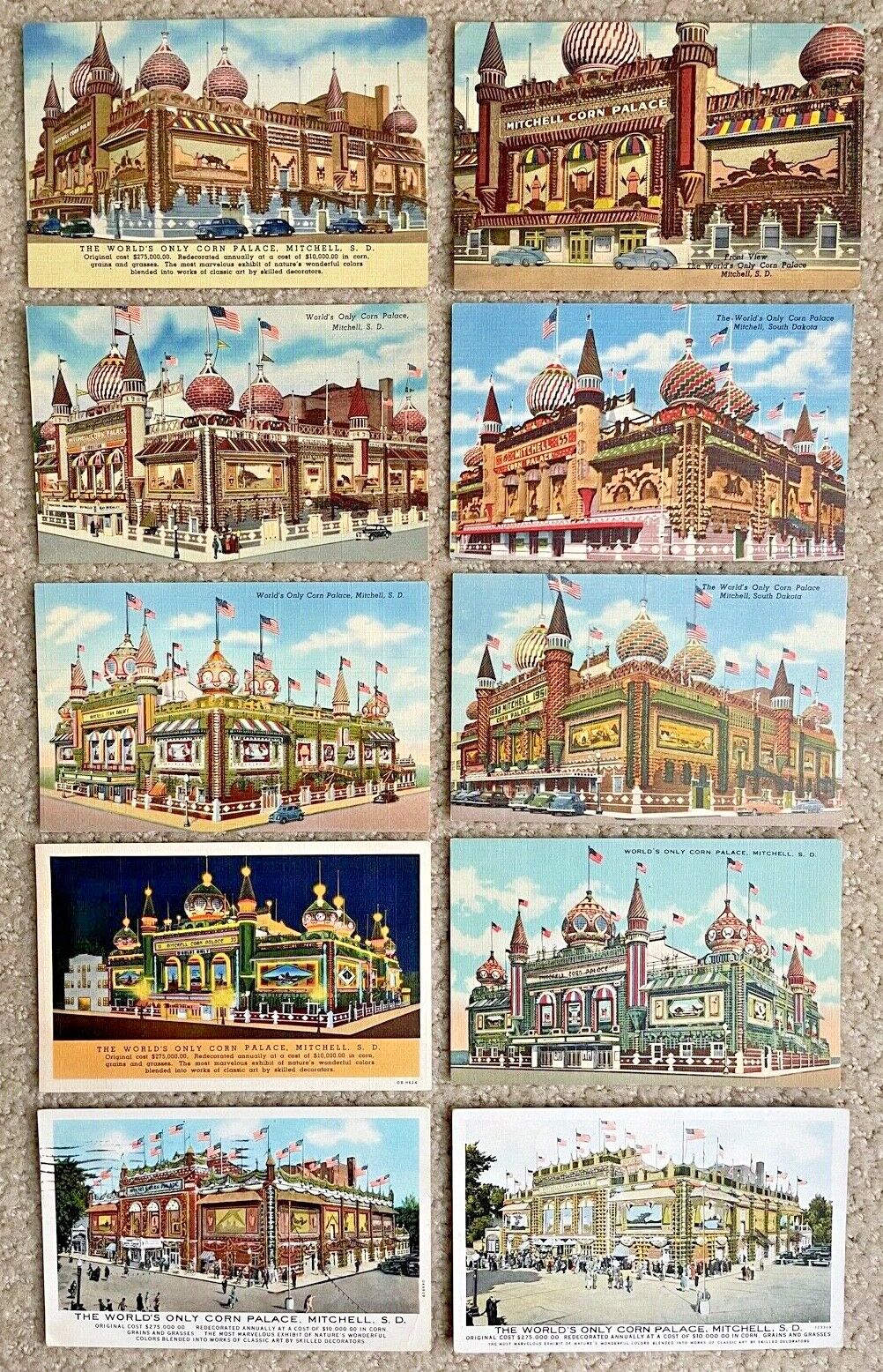 Ten Postcards The World's Only Corn Palace in Mitchell, South Dakota~1298