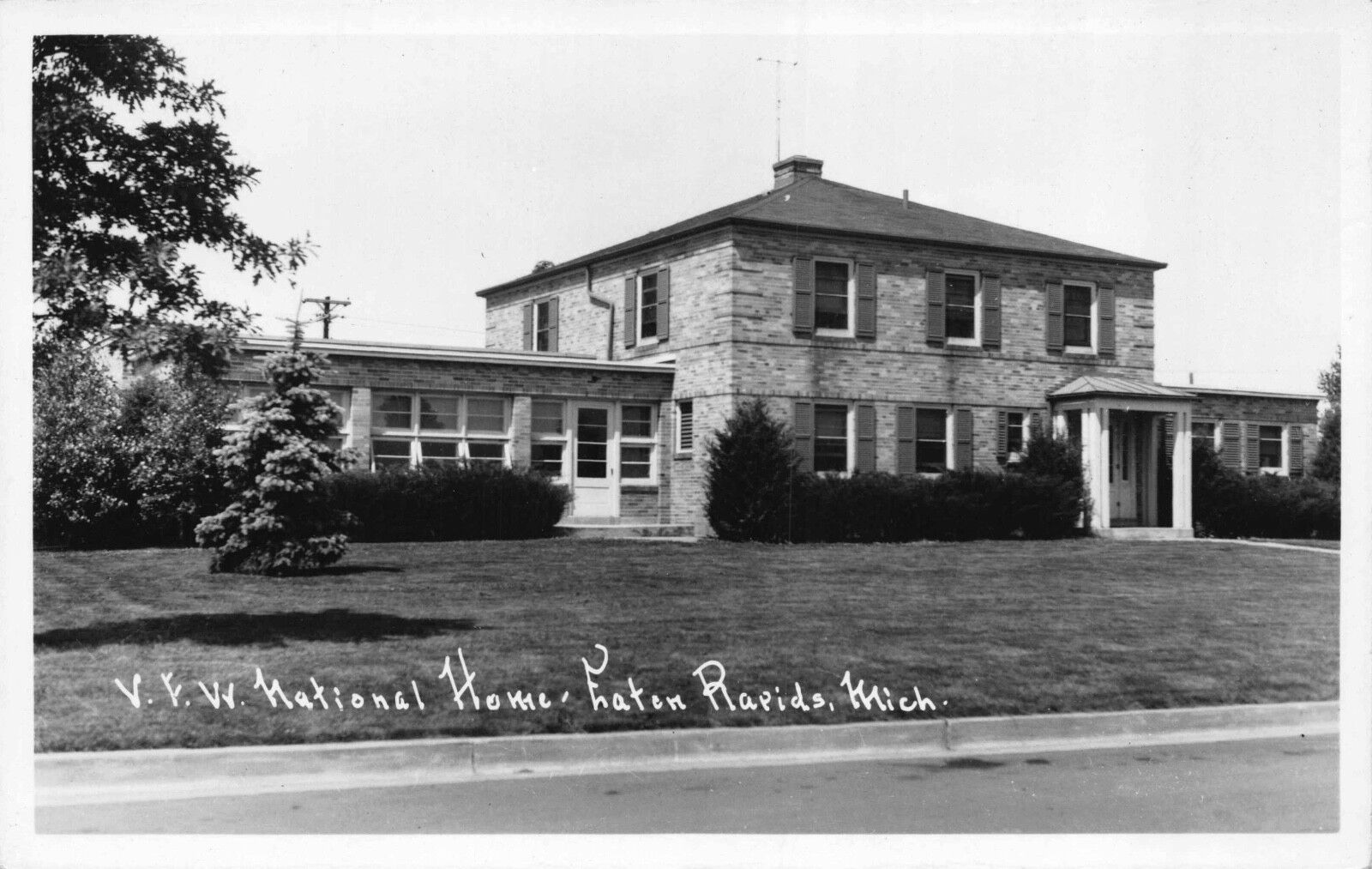 Real Photo Postcard V.F.W. National Home in Eaten Rapids, Michigan~119677